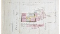 Object Map of several houses and premises on the East side of Meath Row, the property of Mr. John Walshcover