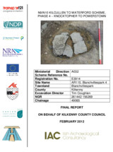 Object Archaeological excavation report, E3914 Blanchvillespark 4,   County Kilkenny.cover picture