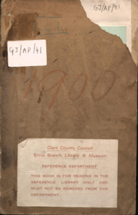 Object Lists of County and Rural Districts with their Presentments 1899-1900cover