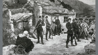 Object Three copies of an illustration by George Montbard from 'Le Monde Illustré' of an eviction of an Irish farmer by the Royal Irish Constabularycover