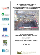 Object Archaeological excavation report,  E3131 Phoenixtown 4,  County Meath.has no cover picture
