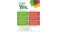 Object Dun Laoghaire Together for Yes leaflet: 'By voting Yes'cover picture