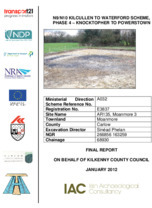 Object Archaeological excavation report, E3837 Moanmore 3,   County Kilkenny.cover picture