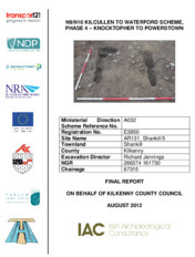 Object Archaeological excavation report, E3850 Shankill 5,   County Kilkenny.cover picture