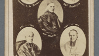 Object Souvenir cabinet card with individual oval photographs of the first five bishops of the diocese of Versailles, 1802-1877cover