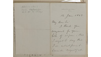 Object Letter from John Dillon, 12 January 1893cover