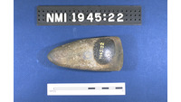 Object ISAP 04998, photograph of face 1 of stone axehas no cover