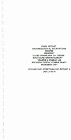 Object Archaeological excavation report,  00E0758 Glebe Vol 1 ,  County Dublin.has no cover