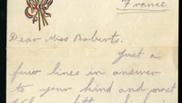 Object Letter from Private Edward Mordaunt to Miss.K. Robertshas no cover picture