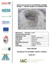 Object Archaeological excavation report, E3860 Rathcash 2,   County Kilkenny.cover picture