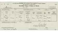 Object Birth Certificate of Richard Aungier, Irish Volunteer.cover