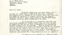 Object Letter from Secretary, Irish National War Memorial Committee to T.J. Byrne, Office of Public Works.has no cover picture