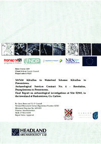 Object Archaeological excavation report,  E2583 Busherstown 7,  County Carlow.cover picture