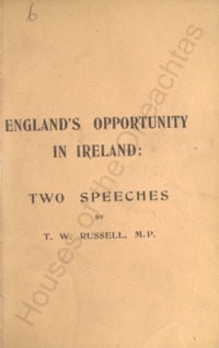 Object England's opportunity in Ireland : two speecheshas no cover picture