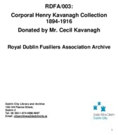 Object A guide to the Corporal Henry Kavanagh Collectioncover