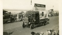 Object Car featuring Jacob's Biscuit Factory advertisement driving in a paradecover