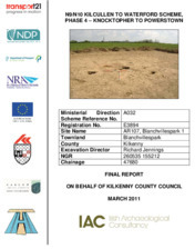 Object Archaeological excavation report, E3894 Blanchvillespark 1,   County Kilkenny.has no cover