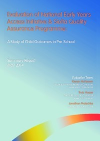 Object Evaluation of National Early Years Access Initiative & Síolta Quality Assurance Programme. Summary Report. A Study of Child Outcomes in Pre-Schoolcover picture