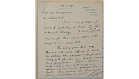 Object Letter from Eoin O'Duffy to Henry Morris, dated 22 July 1939cover picture
