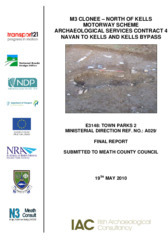 Object Archaeological excavation report,  E3148 Townparks 2,  County Meath.cover picture