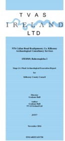 Object Archaeological excavation report,  15E0569 Raheenapisha 2,  County Kilkennyhas no cover