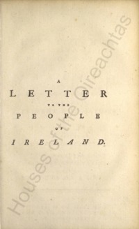 Object A letter to the people of Ireland, on the expediency and necessity of the present associations in Ireland in favour of our own manufactures : with some cursory observations on the effects of a unionhas no cover picture