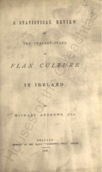 Object A statistical review of the present state of flax culture in Irelandcover