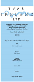 Object Archaeological excavation report,  12E0082 Clenor South 1,  County Cork.has no cover