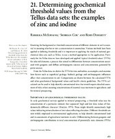 Object 21. Determining geochemical threshold values from the Tellus data sets: the examples of zinc and iodinehas no cover