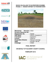 Object Archaeological excavation report,  E3540 Danesfort 2,  County Kilkenny.cover picture