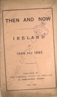 Object Then and now : Ireland in 1886 and 1892cover