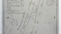 Object Map of a parcel of Ground Situate on the North Side of Thomas St.Containing Part of the Churn and Sun Inns…the lines of the City discription (sic) laid on same.cover picture