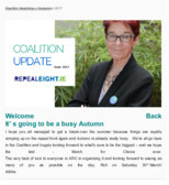 Object Coalition to Repeal the Eighth: Coalition Newsletter September 2017cover picture