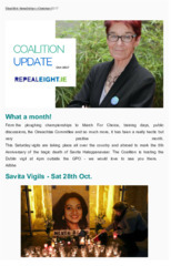 Object Coalition to Repeal the Eighth: Coalition Newsletter October 2017cover