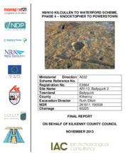 Object Archaeological excavation report, E3864 Ballyquirk 2,   County Kilkenny.cover picture