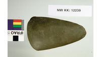 Object ISAP 16992, photograph of face 1 of stone axecover