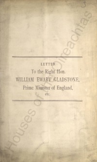 Object Letter to the Right Hon. William Ewart Gladstone, Prime Minister of England, etc.cover