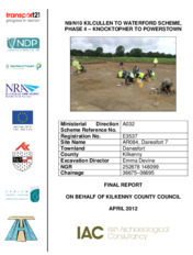 Object Archaeological excavation report,  E3537 Danesfort 7,  County Kilkenny.cover picture