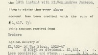 Object Letter from Agent of Bank of Ireland to Lewis H.S. Beatty, Esq.has no cover
