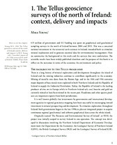 Object 1. The Tellus geoscience surveys of the north of Ireland: context, delivery and impactscover picture