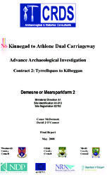 Object Archaeological excavation report,  E2792 Demense or Mearsparkfarm 2,  County Westmeath.has no cover