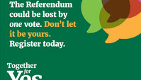 Object Together for Yes infographics - "Register to Vote"has no cover picture