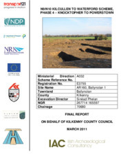 Object Archaeological excavation report, E3755 Ballynolan 1,   County Kilkenny.cover picture