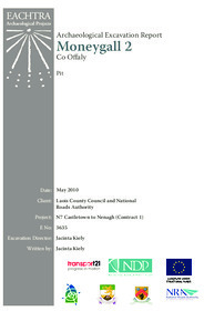 Object Archaeological excavation report,  E3635 Moneygall 2,  County Offaly.cover picture