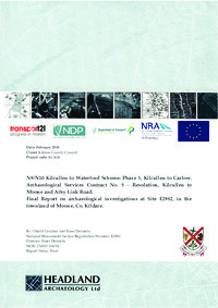 Object Archaeological excavation report,  E2982 Moone,  County Kildare.cover picture