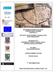 Object Archaeological excavation report,  02E1002 Killickaweeny Site AE23 Vol 1 final Report, County Kildare.has no cover