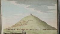 Object View of the tumulus or barrow at Douth [Dowth], Co. of E[ast] Meath, 25 miles from Dublin [...]cover