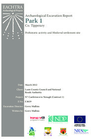 Object Archaeological excavation report,  E3659 Park 1,  County Tipperary.cover picture