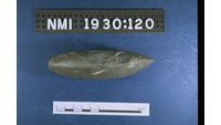 Object ISAP 03919, photograph of the left side of stone axecover