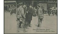 Object Photograph postcard of street scene during the 1916 Easter Rising.cover picture